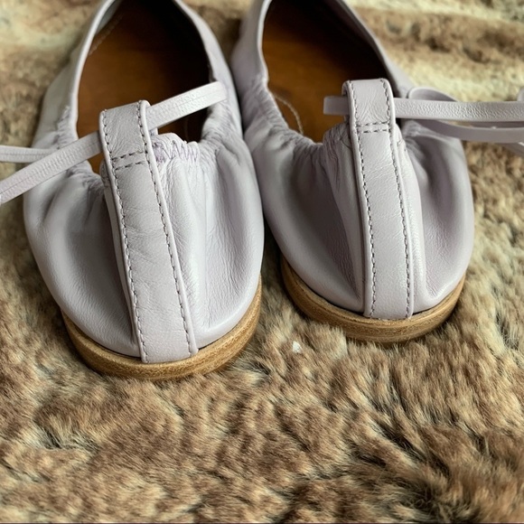 L'Intervalle Lilac Lace-Up Square Toe Flat - Picture 4 of 9